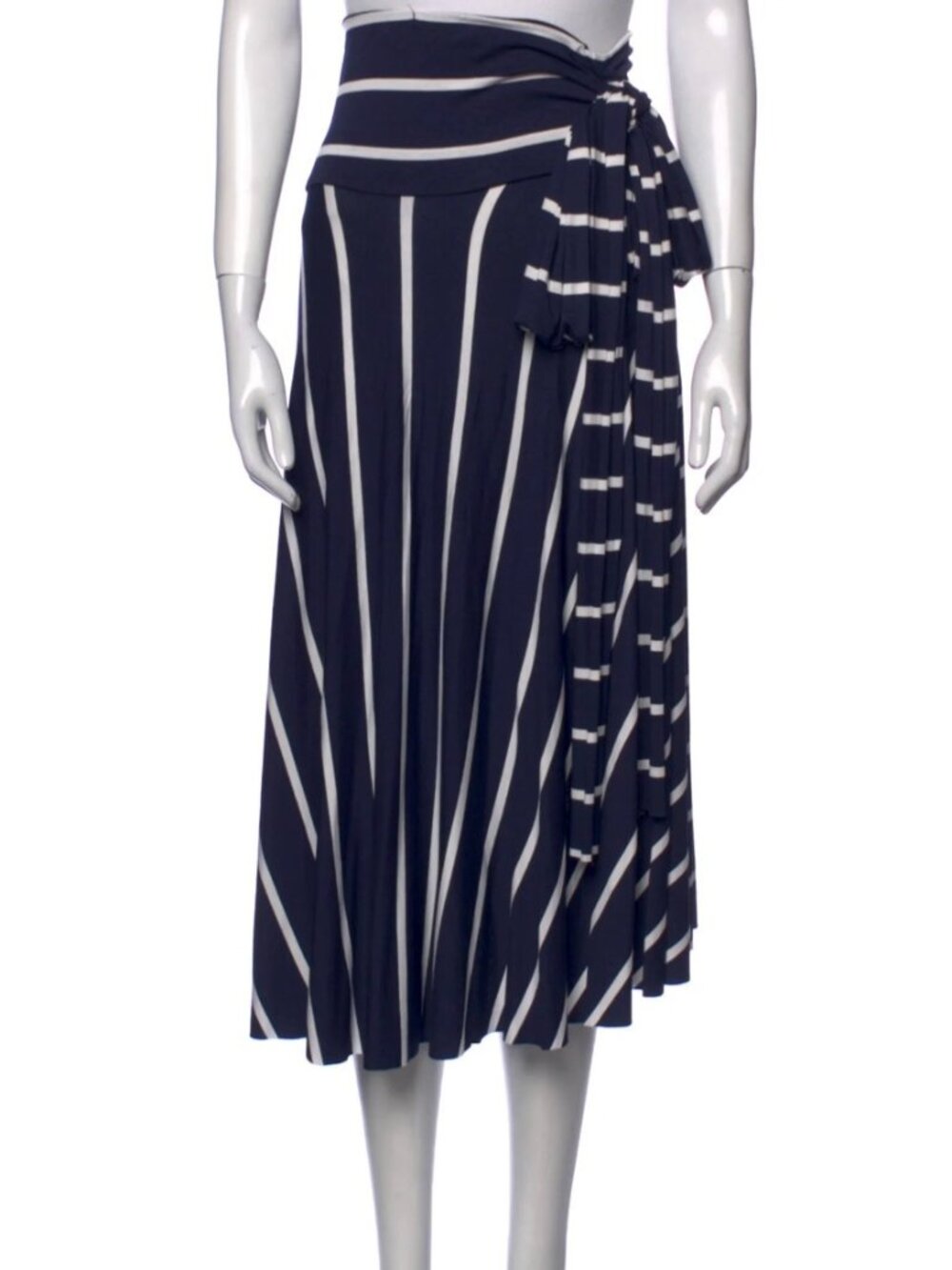 Elan Nautical Striped Midi Skirt